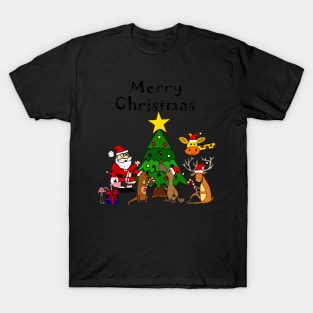 Santa and Friends Merry Christmas Pattern Children 1 T-Shirt